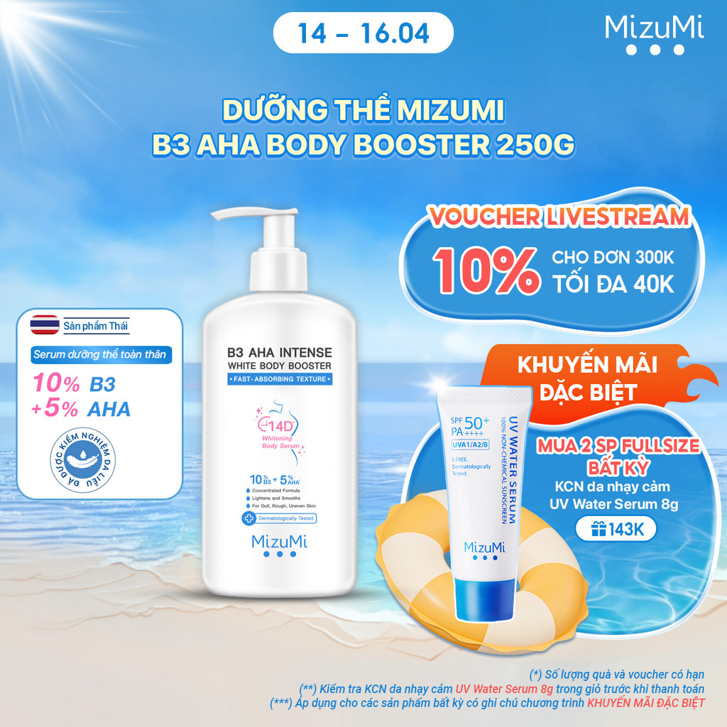 Mizumi Dưỡng Thể B3 Aha Body Booster 250G - Hình Ảnh Thực Tế