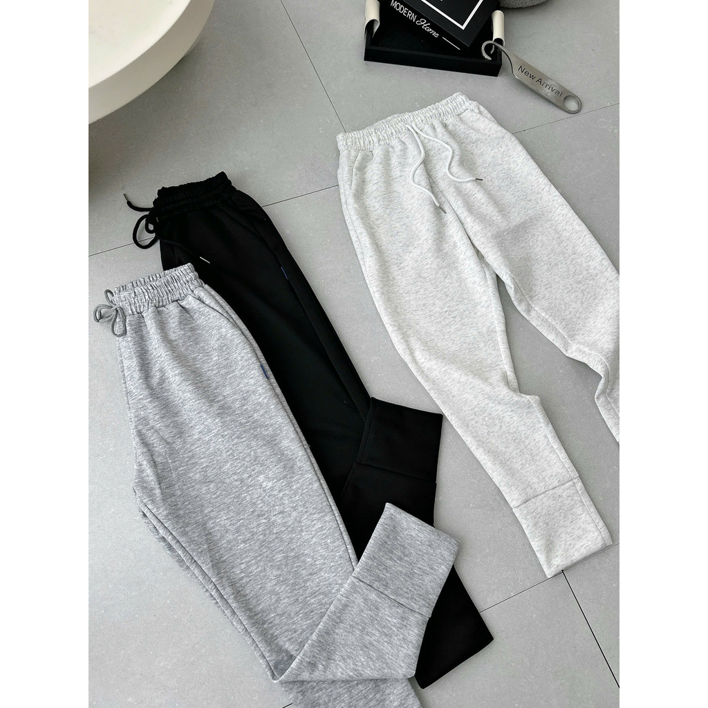 Quần Jogger Trơn Nam LEXRONAN – Jogger Nỉ 2 Da Tag Sau Cao Su Dày Dặn, Form Ôm Chân, Co Giãn, Mặc Ấm, Dễ Phối Đồ #JG01
