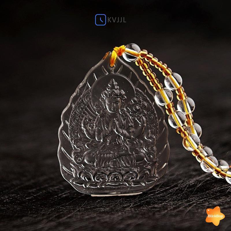 Mặt Dây Chuyền Pha Lê Tara Xanh - Bùa Hộ Mệnh Từ Văn Hóa Phật Giáo Tây Tạng - Unisex
