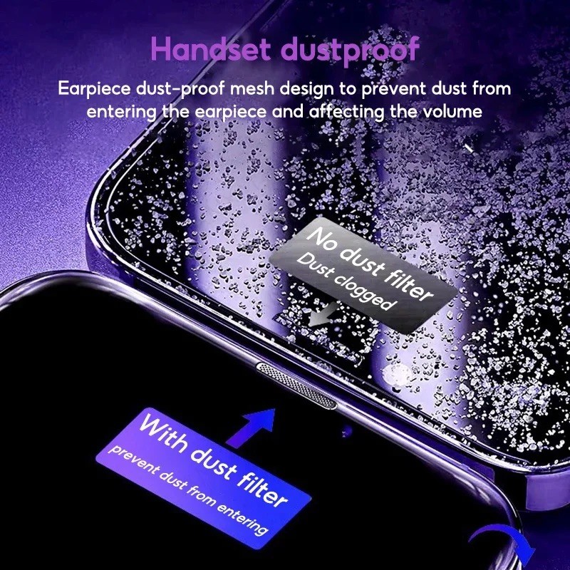 Kính cường lực chống nhìn trộm hộp dán không bụi cho iPhone 17 ProMax 17 Air 16 ProMax 15 Plus 14 13 12 11 Pro Max XsXXr