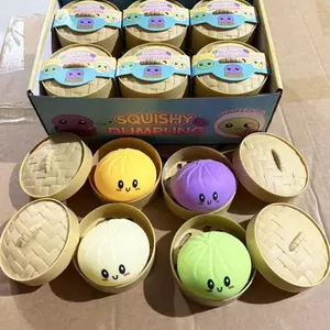 Bánh bao Squishy Bóp Đồ chơi Mặt cười Bánh bao Chống căng thẳng Bóng mềm Squishy Tabas Bun Đồ chơi Fidget phục hồi chậm saixit2vn