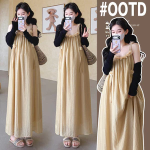 Trang phục bà bầu mùa hè: Váy voan và bộ đồ hai mảnh kèm cardigan