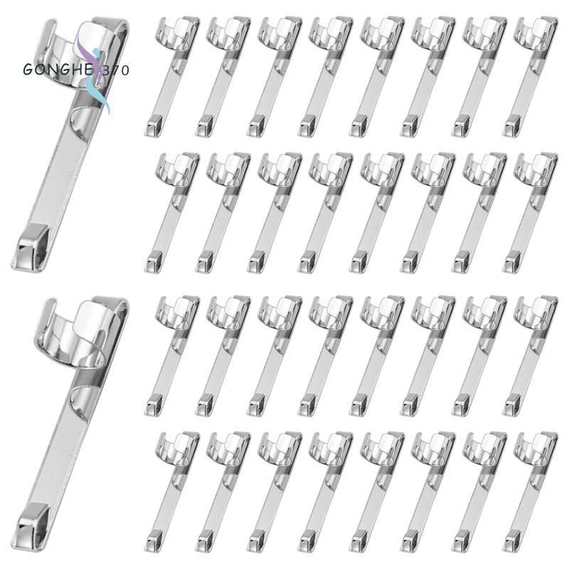 Kẹp kim loại gắn túi bút, trượt trên bìa, treo được, 60 chiếc