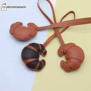 Cheenm Handmade Croissant Thật Quyến Rũ Móc Khóa Kawaii Túi Động Vật Bapa Quyến Rũ Cặp Đôi Người Bạn Trang Sức Quà Tặng VN