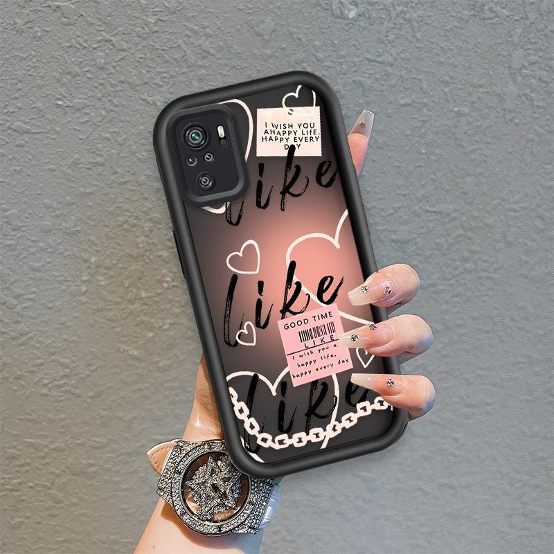 Ốp Lưng Cho Redmi Note 10 10S Pro Max 4G POCO M5S Phim Hoạt Hình Silicon ins Vỏ Điện Thoại Mềm TPU Như Cô Gái Âm Nhạc Mắt Thiên Thần Chống Sốc Ốp Lưng