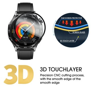 2-10 Chiếc Kính Cường Lực Cạnh Đen Cho Huawei Watch Ultimate 2 GT Runner Active Cyber Cong Kính Bảo Vệ Màn Hình Cho Huawei Watch GT 6 5 3 2 2e 2 Pro SE 46mm 42mm 41mm Kính HD