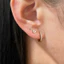 Bông tai micro-ind zircon ba mảnh, phù hợp mọi dịp