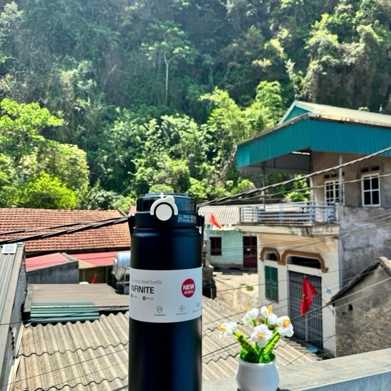 ￼ [ Kèm sticker 3D ] Bình Giữ Nhiệt Boss 1200ml ( 1 lít 2)  Lõi Inox 316 Có Quai Xách Kèm Ống Hút. C87 SHOP