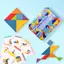 Câu đố ghép hình động vật họa tiết bằng gỗ 3D Đồ chơi Tangram đầy màu sắc Trẻ em Montessori Trò chơi phân loại giáo dục sớm Đồ chơi trẻ em Quà tặng [mới]