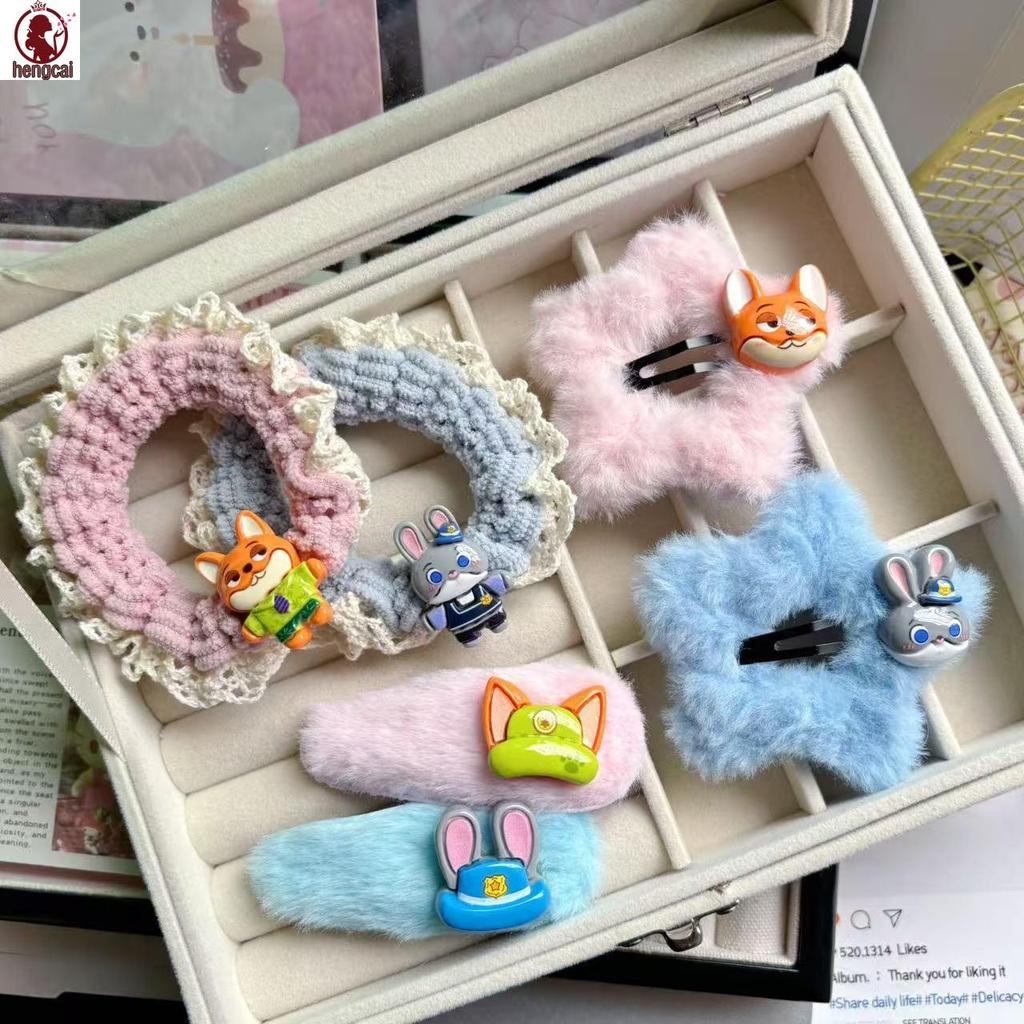 Kẹp tóc Judy Nick Zootopia - Phụ kiện tóc hoạt hình sang trọng dành cho bé gái