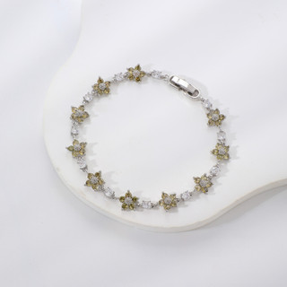 Vòng tay nữ đa màu sắc phong cách châu Âu - Mỹ, trang sức bằng zircon