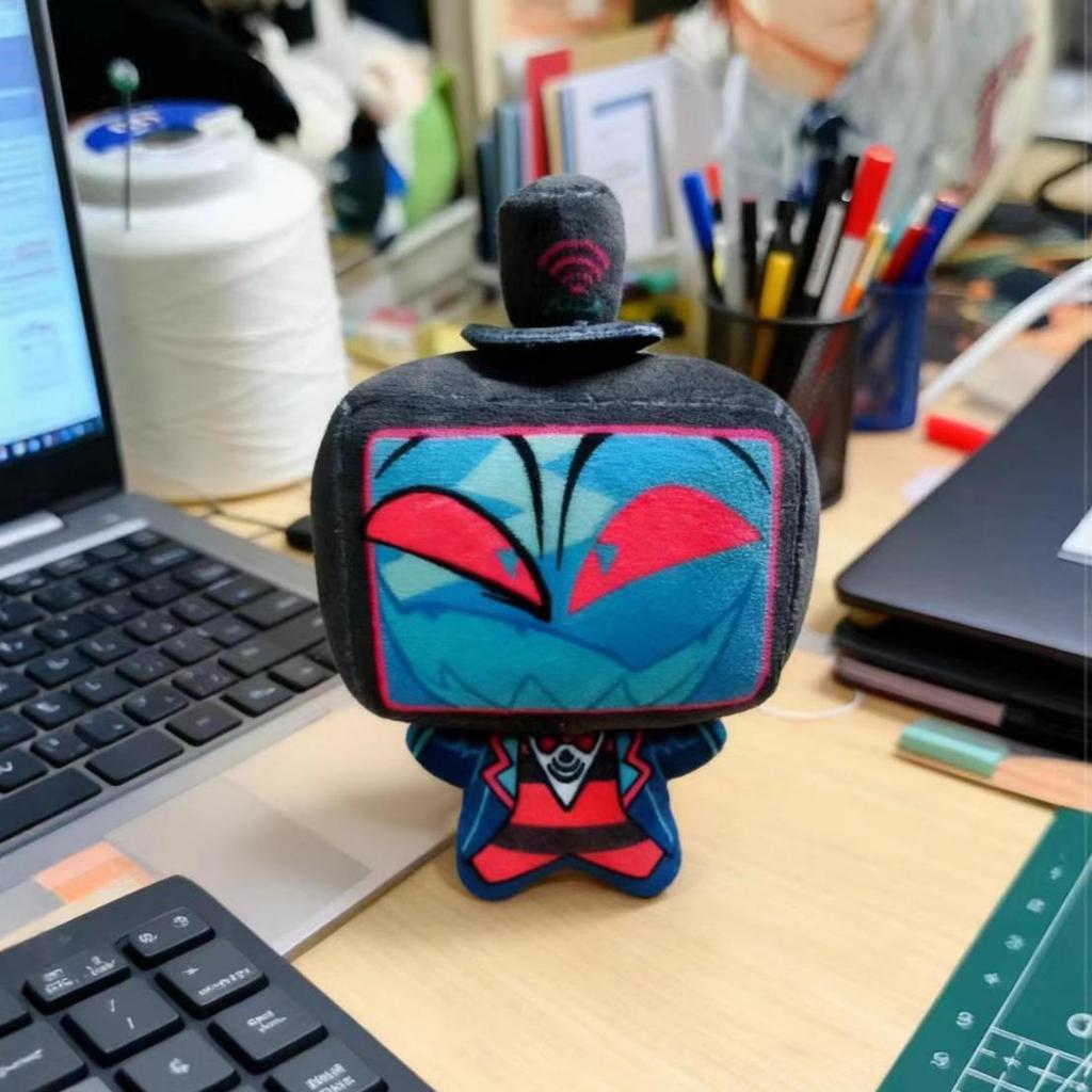 Hazbin Hotel Vox Plush-10cm VOX Nunu In Hình Cơ Thể Địa Ngục Nhà trọ Alastor Búp Bê Trẻ Em Đồ Chơi Hợp Thời Trang