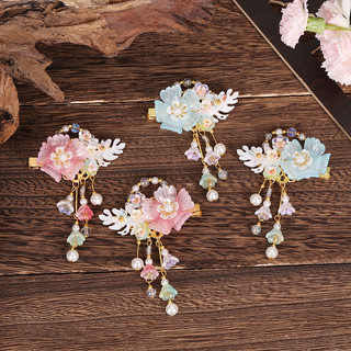 Trẻ Em Cổ Hanfu Mũ Đội Đầu Trẻ Em Kẹp Tóc Cặp Kẹp Trẻ Em Tua Rua Kẹp Tóc Handmade Bước Lắc Kẹp Tóc 25.12.24