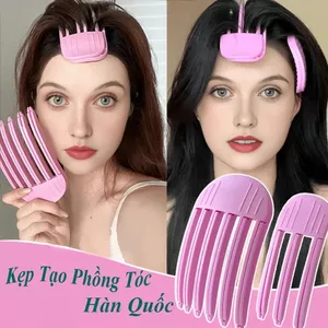 Combo 3 Răng Và 6 Răng Lược Làm Phồng Chân Tóc, Kẹp Tạo Phồng Chân Tóc Mái Thời Trang Hàn Quốc