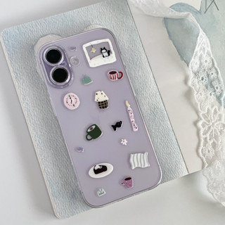 [JLK] Creative Diy Sticker Vỏ điện thoại trong suốt cho iPhone 17 Air 16 15 Plus 14 Pro Max 13 12 11 Clear Slim PC Vỏ chống sốc