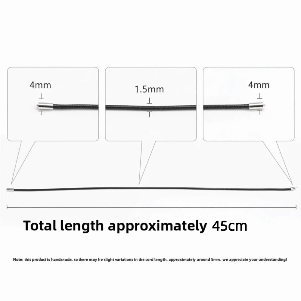 Vòng cổ da DUSKGLOW mặt DIY 45cm chống nước, khóa chắc, unisex