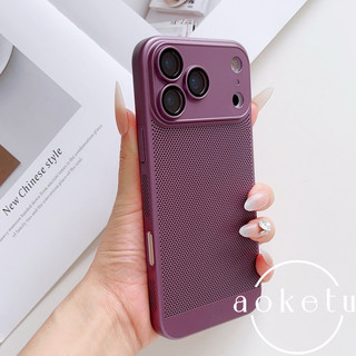 Tản nhiệt sang trọng Apple 17 / 16 Promax Ốp điện thoại thích hợp cho iPhone 17Ar siêu mỏng 16p thoáng khí 17Pro ống kính bao gồm tất cả vỏ cứng chống rơi