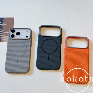 Thích hợp cho vỏ điện thoại Apple 17 Promax có họa tiết sợi carbon từ tính tốt, iPhone 17 có bảo vệ ống kính từ tính tích hợp 16 / 15 / 14 Vỏ chống rơi toàn diện