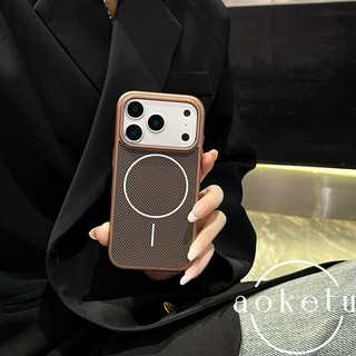 Ốp điện thoại mạ kim cương vàng sang trọng thích hợp cho iPhone 13 14 15 16 17 Pro Max mờ hình tròn mịn hút từ tính bao gồm tất cả vỏ chống rơi