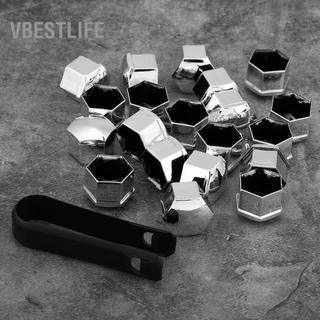 VBESTLIFE Keenso 20 Chiếc 17mm HubCaps Đa Năng Ô Tô Xe Lốp Bánh Xe Trung Tâm Có Chốt Giờ Đai Ốc Bu Lông Vít Nắp Bạc
