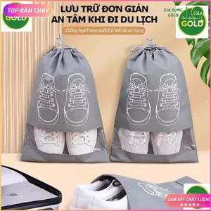 đựng giày cỡ lớn có cửa sổ trong suốt, túi đựng giày du lịch có dây rút, dành cho cả nam và nữ, màu xám