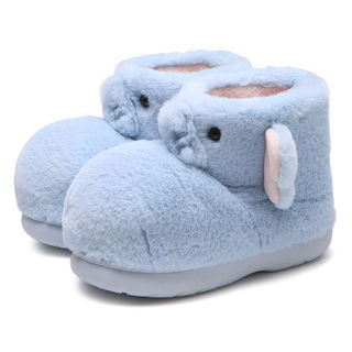 XIXITIAO Cotton Boots Mùa Đông Lông Cừu Lót Nữ Dễ Thương Lông Voi Ấm Áp Thoải Mái Mặc Ngoài Trời