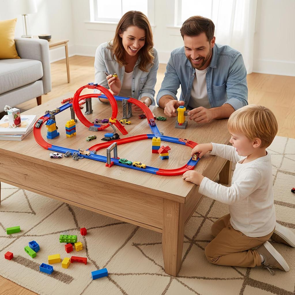Đường ray cong 90 độ Hot Wheels, kết nối rẽ hướng, hướng dẫn đua xe ô tô