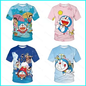 GN Áo Thun Hoạt Hình Doremon 3D Tay Ngắn, Phù Hợp Mọi Giới Tính