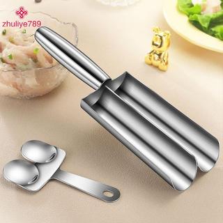 < zhuliye789 > Máy làm thìa thịt viên bằng thép không gỉ Máy làm bóng hình quả cầu thịt Máy làm bóng cá Khuôn thịt viên tôm Thanh trượt khuôn bánh Công cụ đẹp
