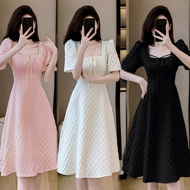 Đầm polo kiểu Pháp dành cho nữ, có chức năng thon gọn eo, che bụng, làm thon dáng, đầm mùa hè mới.