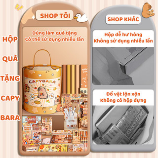 Hộp Quà Tặng Văn Phòng Phẩm- Capybara Món Quà 1/6 Hoạt Hình Sáng Tạo Dành Cho Mùa Tốt Nghiệp