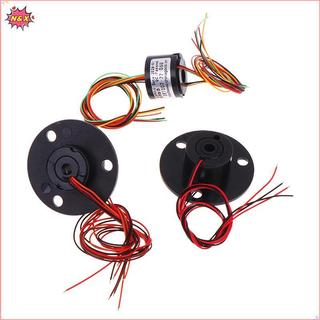 Vòng dẫn điện vòng trượt xuyên lỗ N & X, Bàn chải điện Trục rỗng thu nhỏ 5mm / 7mm 2 kênh 4 kênh 6 kênh màu 2A.