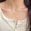 Vòng cổ zircon hình khối thời trang cho bé gái
