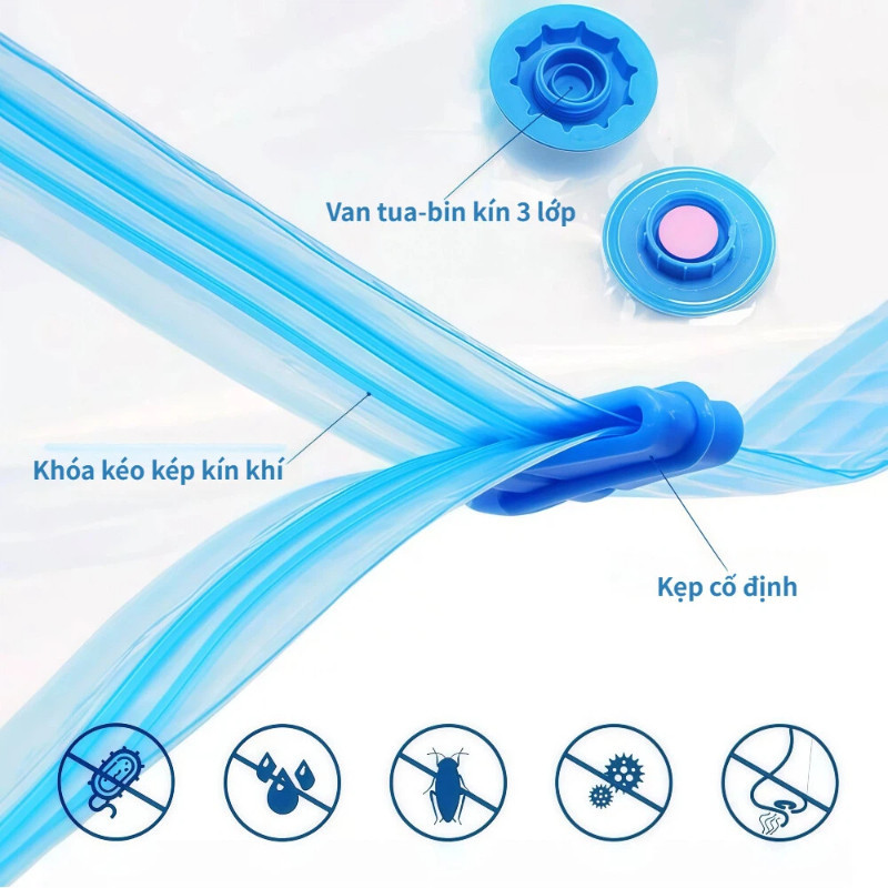 【Hot Sale】Túi nén chân không (trong suốt): Dùng để đựng quần áo, chăn gối. Nén siêu chặt, tiết kiệm không gian hiệu quả!