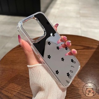 Dành Cho Moto G22 E32 G75 G15 Power G05 G04S E15 S50 E22 E22i E20 E13 E7 Edge 60 50 Fusion 40 Neo Pro Vỏ Điện Thoại Gương Trang Điểm Dễ Thương Đơn Giản Mạ Hoa Đen Vỏ Sang Trọng
