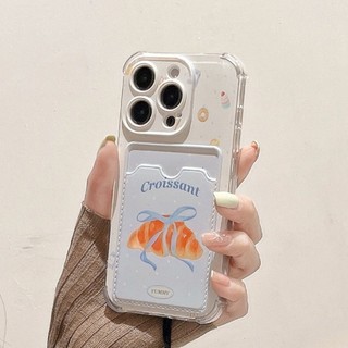 Dành Cho IPhone 17 16 15 14 13 12 11Pro Max XS Max 7 8 Plus Phim hoạt hình sừng bò thẻ túi trường hợp điện thoại di động