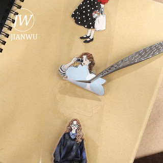 JIANWU 55mm * 6m Vintage Forest Girl Nhân Vật Phong Cảnh Chất Liệu Cắt Băng Thêu Sò PET Sáng Tạo DIY Tạp Chí Văn Phòng Phẩm