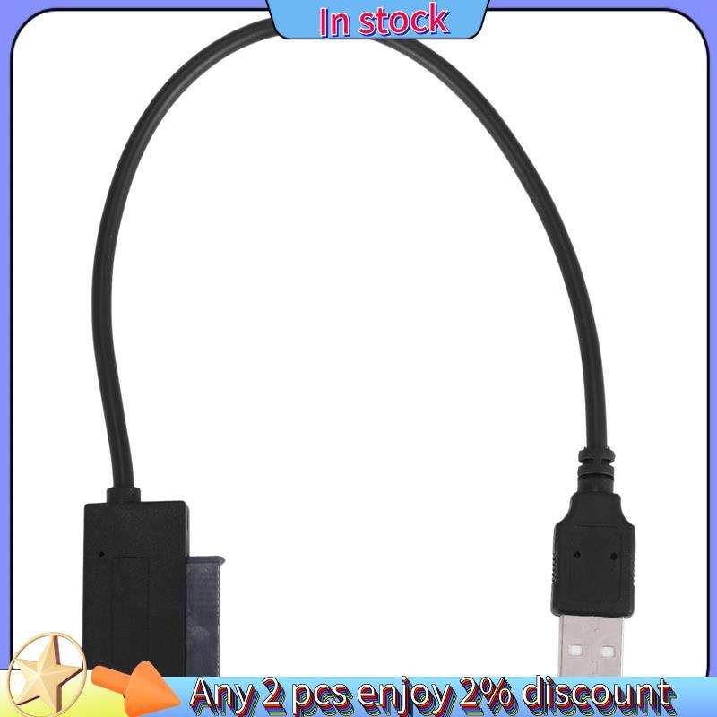 Còn hàng-USB Adapter PC 6P + 7P CD DVD Rom Sang USB 2.0 Bộ Chuyển Đổi Slimline 13 Pin Ổ Cáp Cho PC Laptop Notebook