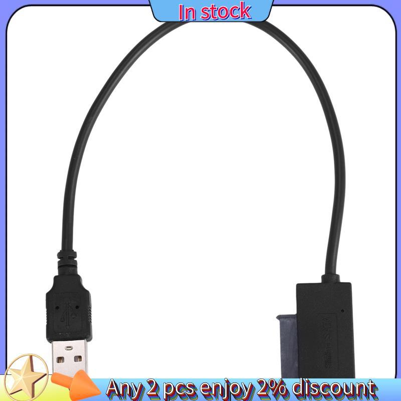 Còn hàng-USB Adapter PC 6P + 7P CD DVD Rom Sang USB 2.0 Bộ Chuyển Đổi Slimline 13 Pin Ổ Cáp Cho PC Laptop Notebook