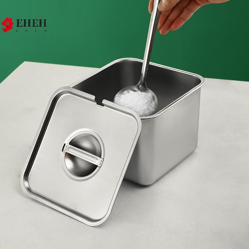 [EHEH] Hộp Bình Inox Có Nắp Chậu Dầu Nhà Bếp Thùng Vuông Hộp Đựng Gia Vị Lọ Và Nắp Bộ Lọ Gia Vị VN