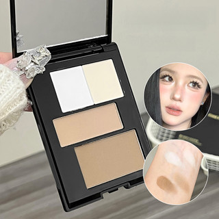 PINKYFOCUS Highlighting Palette Nose Shadow Blush Eyeshadow Natural Highlighting Shadow Bảng màu nổi bật đa chức năng