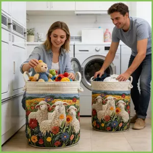 Giỏ Giặt Bẩn Tay Cầm Mềm Mại Có Thể Gập Lại Bohemia Quần Áo Bẩn Lưu Trữ Giỏ Chăn Cho Phòng Ngủ KidsRooms gelhvn
