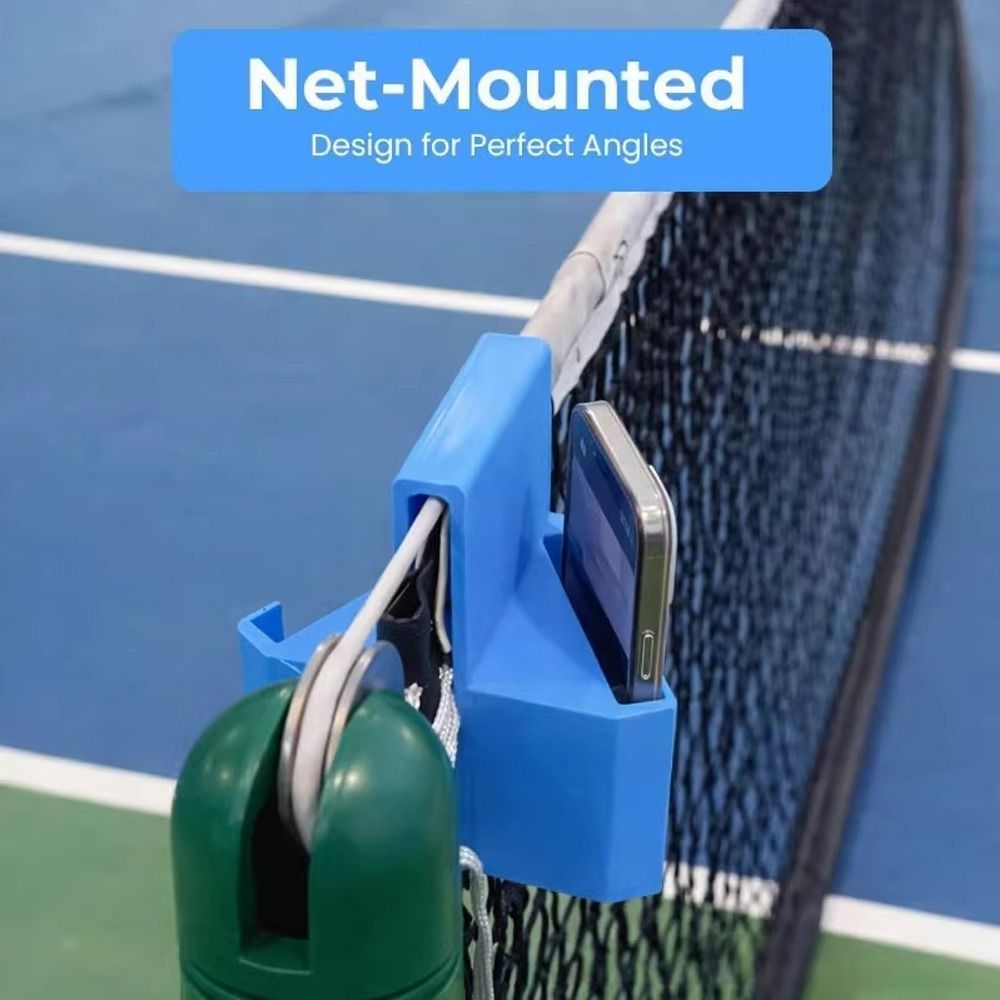 Giá đỡ máy ảnh tennis HOBBYIN, kẹp cầm tay góc nhìn kép, giá treo điện thoại an toàn in hình, giá đỡ hành động ghi âm quần vợt