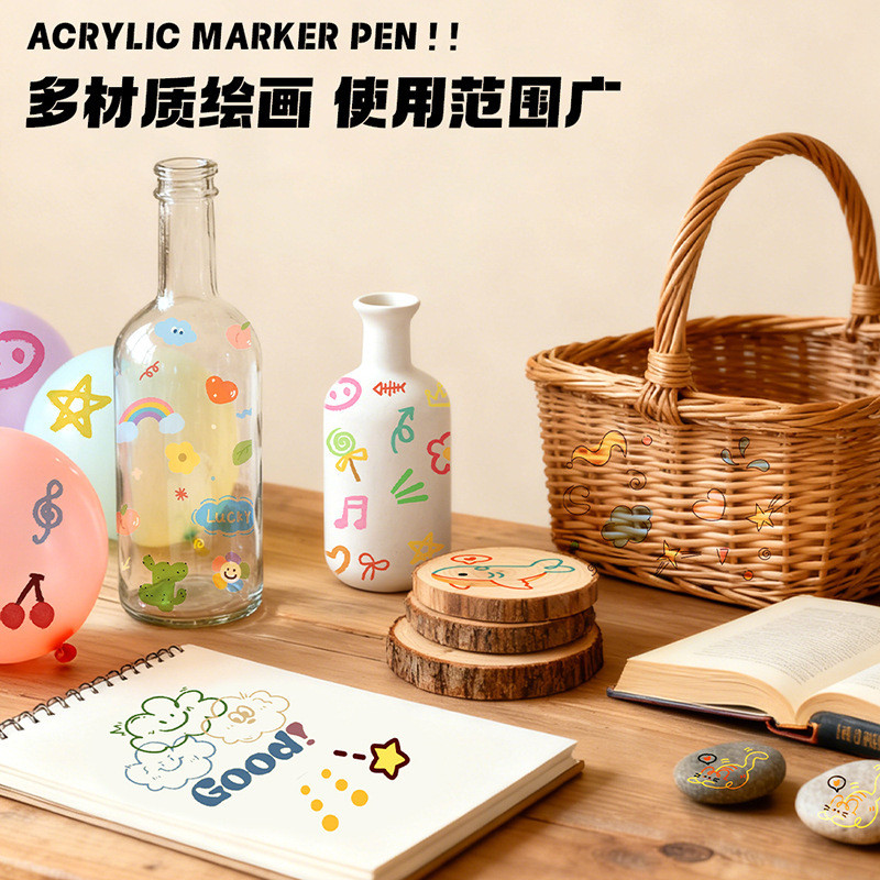 Màu Thật Acrylic BútMàu Nghệ Thuật Sinh Viên Trẻ Em Tranh Bàn Chải Sinh Viên Màu Nước Bút DIY Bút Vẽ Tay 2026.4.9