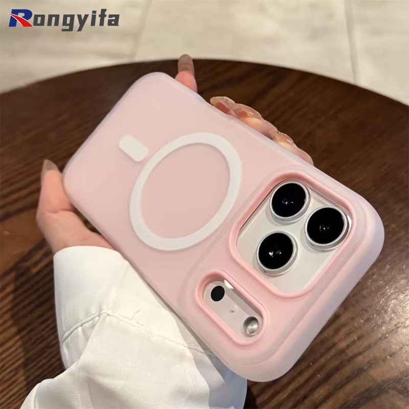 Ốp lưng từ tính 2 trong 1 cho Redmi Note 15 15R 14 14S Pro Plus 5G 4G Vỏ điện thoại sạc không dây màu kẹo Vỏ chống sốc dễ thương