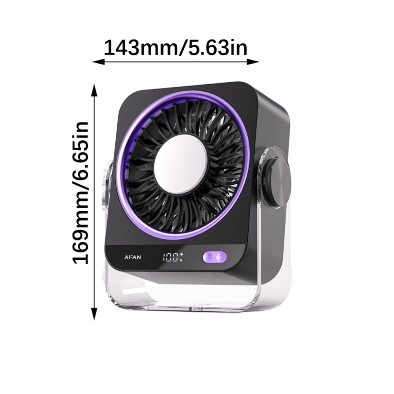 Suit Công cụ làm mát không khí trọng lượng nhẹ, tiết kiệm không gian với quạt bàn USB có luồng khí mát, sạc lại dễ dàng