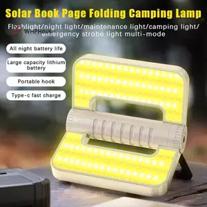 Đèn cắm trại năng lượng mặt trời LED 2200mAh, chống nước, chiếu sáng mạnh mẽ cho các chuyến đi ngoại thành