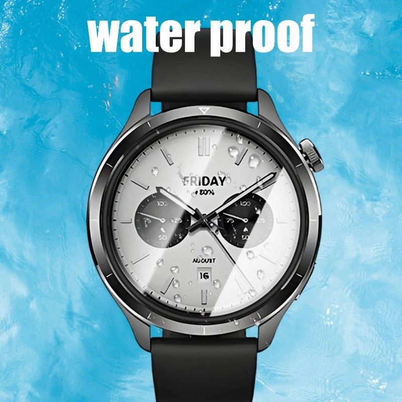 10 Chiếc Đồng Hồ Bảo Vệ Màn Hình Cho Xiaomi Watch S5 S4 S3 S2 S1 Sport Pro Hoạt Động Cong Cạnh Đen Kính Phim Cho Xiaomi Poco Mi Watch Lite Color Sports 2 5 Pro HD Kính Cường Lực Phim