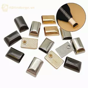 Ge 10 Chiếc Kim Loại Dây Kéo Nút Chặn Và Đuôi Kẹp Có Vít DIY Dây Kéo Đầu Sửa Chữa Cho May May Phụ Kiện May Mặc n