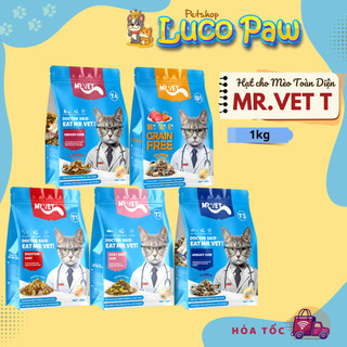 MRVET / Mr Vet 1KG Thức Ăn Cho Mèo Hạt Topping Cao Cấp T1, T2, T3, T4, G1 - LUCOPAW PETSHOP